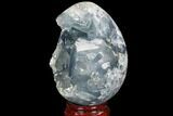 Crystal Filled Celestine (Celestite) Egg Geode - Madagascar #100041-3